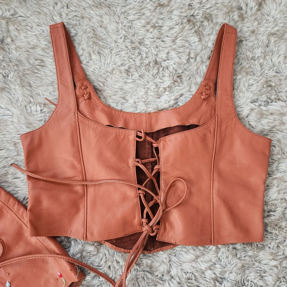 Free People Tach Clothing Lexana‎ Set Rust Brown Orange Women's Size XL - Picture 9 of 14